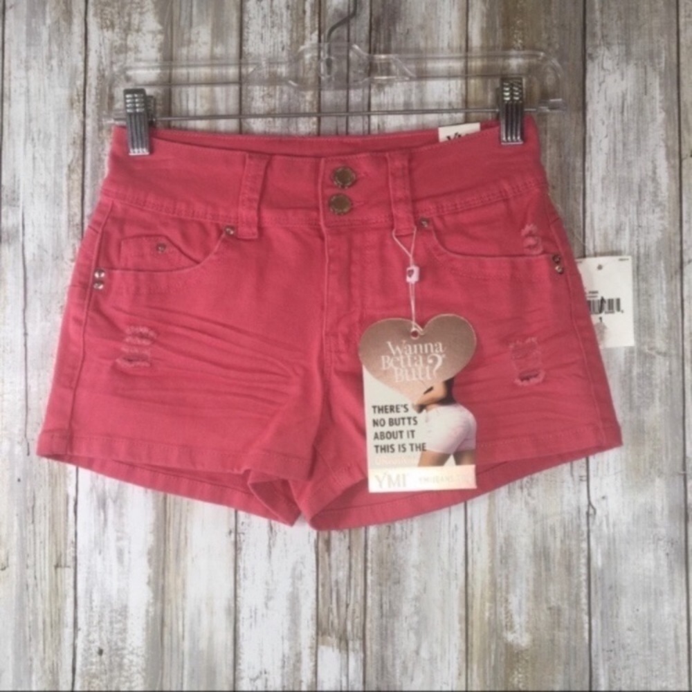 NWT YMI Midi Shell Pink Shorts